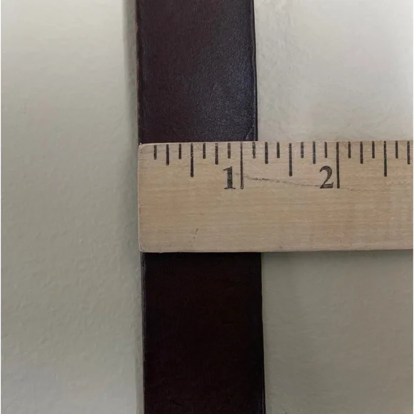 J Crew brown leather belt. Silver tone buckle. - Picture 3 of 5